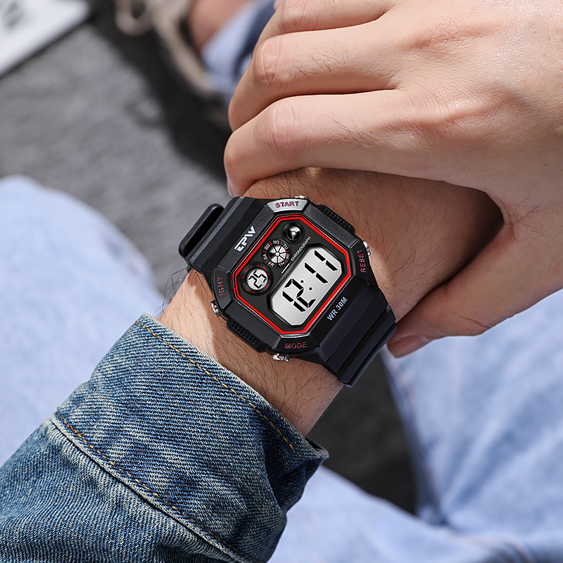 Te Lezen Grote Cijfers Cool Horloges 44Mm Wijzerplaat 30M Water Weerstaan Led Back Light