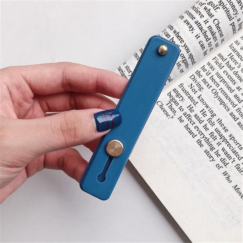 Polsband vinger ring grip mobiele telefoonhouder standaard duwen trekken sticker pasta universele handband auto telefoonhouder beugel: K