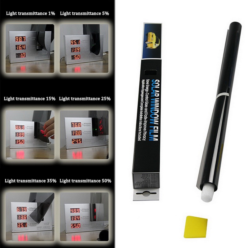 Car Sunshade 1/5/15/25/35/50 Percent VLT Window Tint Film Car Glass Sticker Sun Shade Film Summer UVProtctor Car Sticker Film