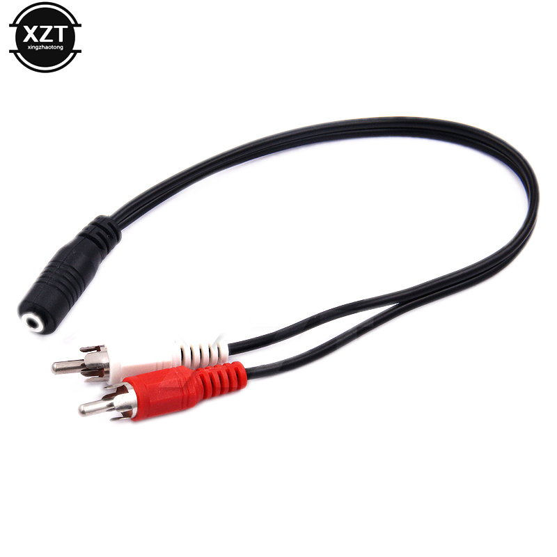 3.5mm Adapter Stereo Audio 2RCA Voor Vrouwelijke Jack Naar Standaard Mannelijke Socket Hoofdtelefoon Aux Kabel 3.5 Y Adapter kabel Universele