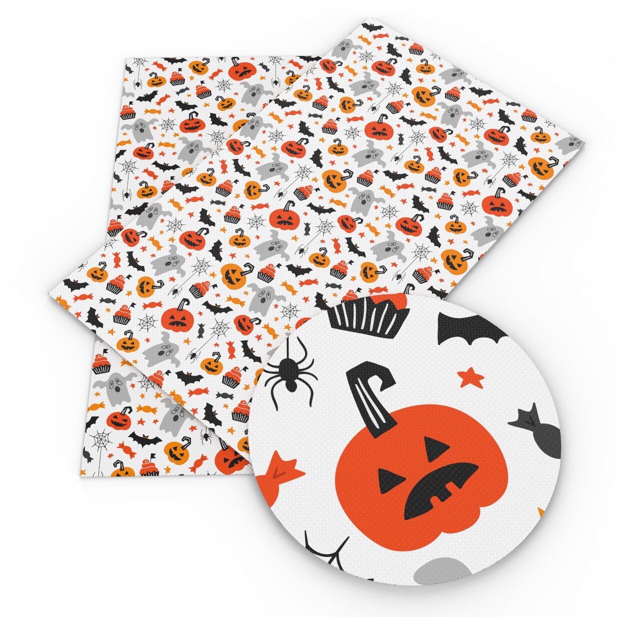 David accessories 20*34cm Halloween Pumpkin Faux Synthetic Artificial Leather Fabric For Bow,DIY Handmade Materials ,1Yc7582: 1092080001