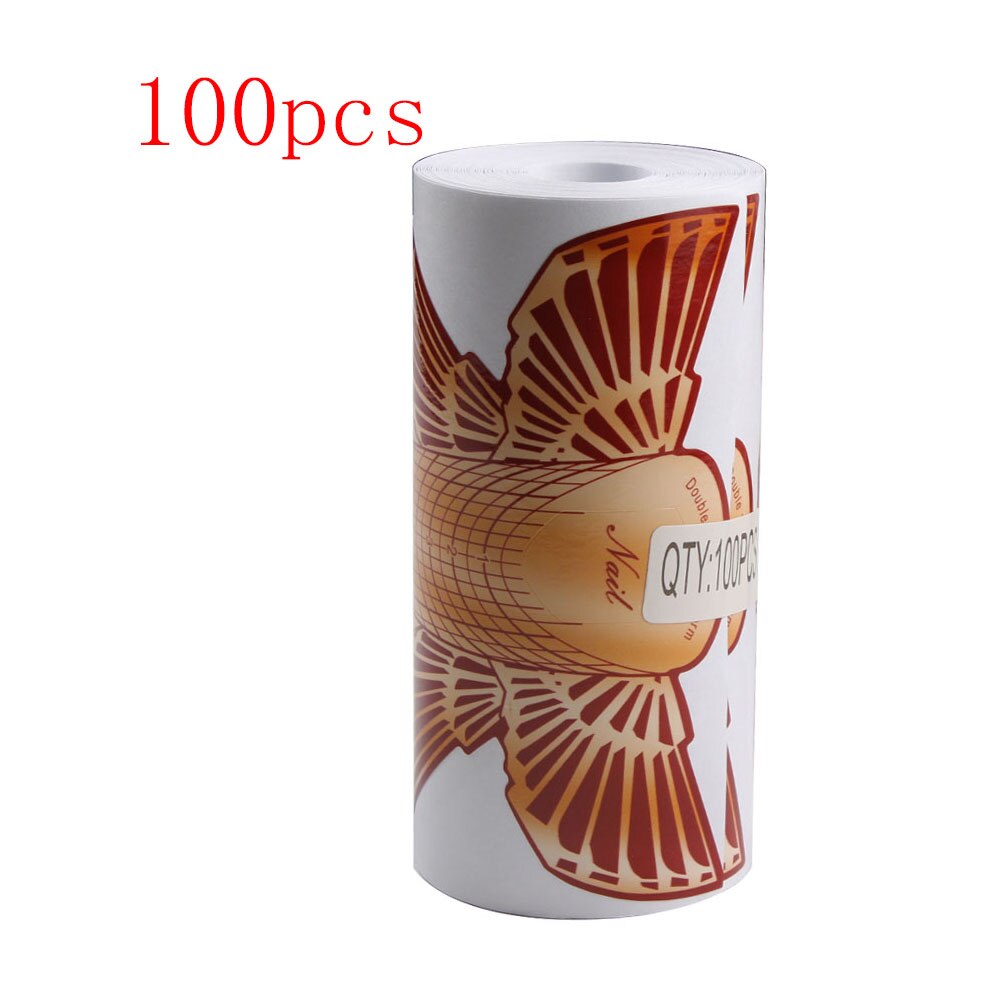 20/50/100Pcs Orange Butterfly Nail Form for Extension Gel Tips Builder Form Guide For Nail Extension Nail Art Tool: 100pcs