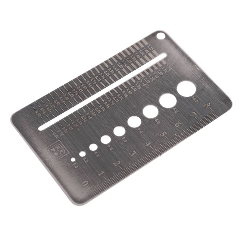 0,1-10mm Schraube Messgerät Platte Durchmesser Messung Messgerät Edelstahl Bohrer Bolzen Draht Messgerät