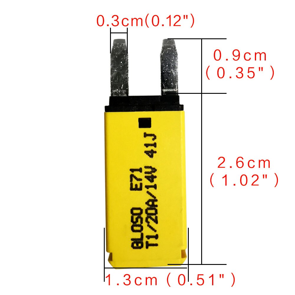 10 pcs DC 14 v 20Amp ATM Mini Disjuntor