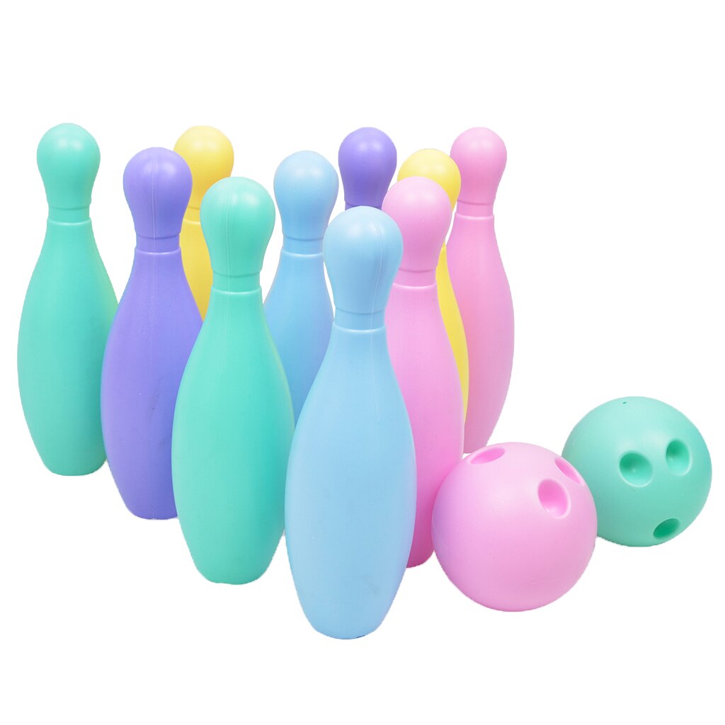 12 Stuks Plastic Mini Bowling Bal Play Set Kids Indoor Outdoor Game Speelgoed