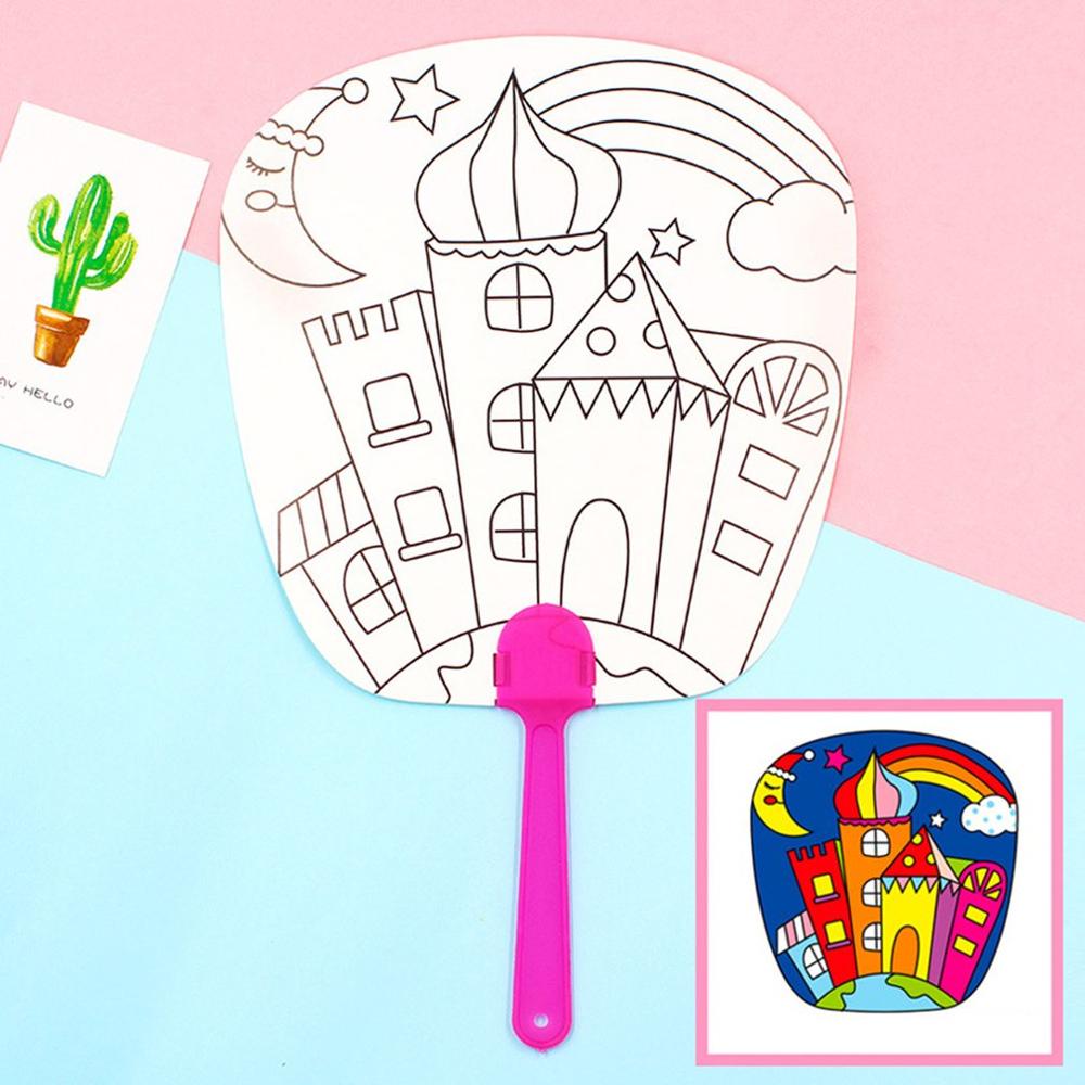 Juguetes De Grafiti de manualidades para niños, abanico de pintura con Borrador de línea, , multicolor, arte Hecho A Mano, artesanía, para niños: 08