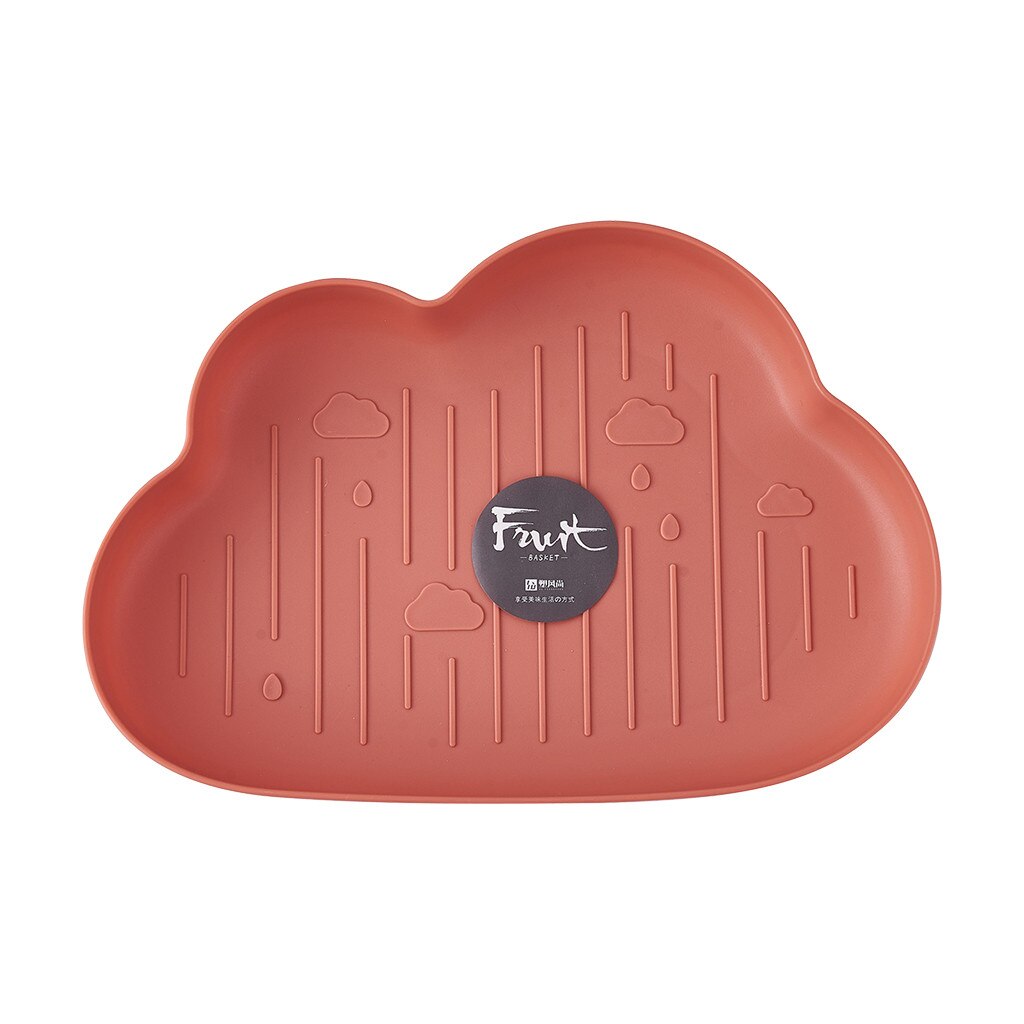 Fruit Plate Cloud Fruit Platter Serving Tray Plastic Light Plate Snack Nut Home Kitchen Storage Box Dessert Box #YL5: A