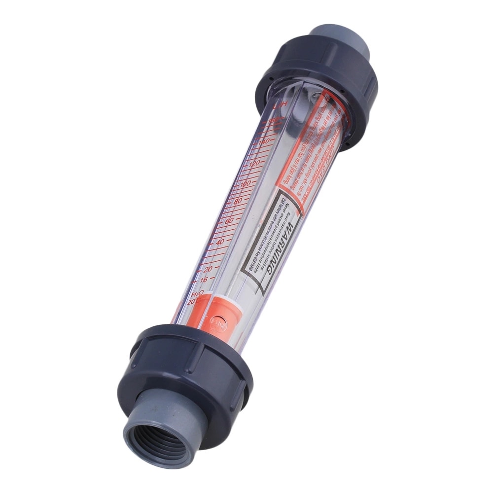 1.02 x 7.87 inch Plastic Metal 16-160L/H Plastic Tube Type Liquid Water Rotameter LZS-15 Flow Meter