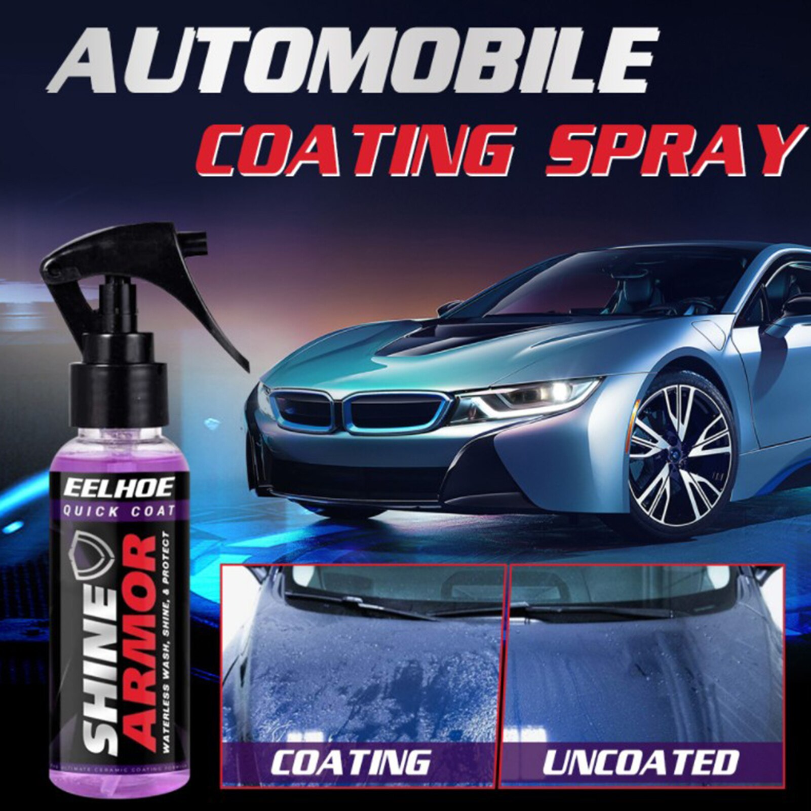 120ml Car Nano Ceramic Coating Ceramic Car Wash Fortify Quick Coat Polish &amp; Sealer Spray Polishing Spraying Wax for Auto
