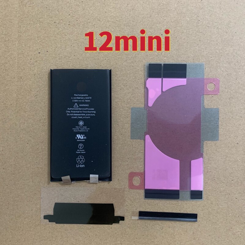 Rechargeable Battery Cell No Flex For iPhone XR XS 11 Pro 12 13 Max Mini Phone Repair Tools Corby Bolts Kit Sets: 12 mini