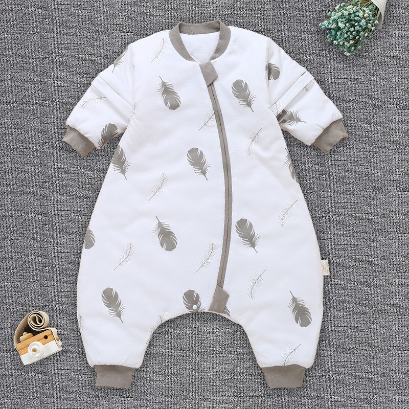 Pasgeboren Baby Jongen Meisjes Lange Mouw Romper Bodysuit Slaapzak Pyjama Outfit Baby Katoenen Overall Slaapzak