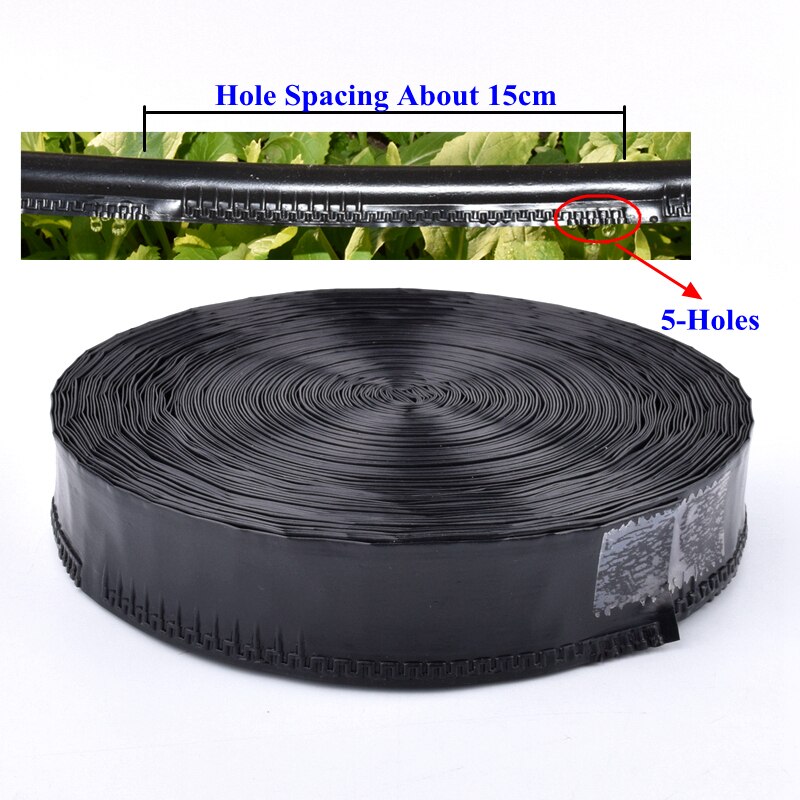 20/50/100m 16*0.2mm Hose Labyrinth Drip Irrigation Belt Agricultural Rain Drip Irrigation Tape Farm Water Saving Irrigation Hose: 20m (65.6ft) / Hole Spacing 15cm