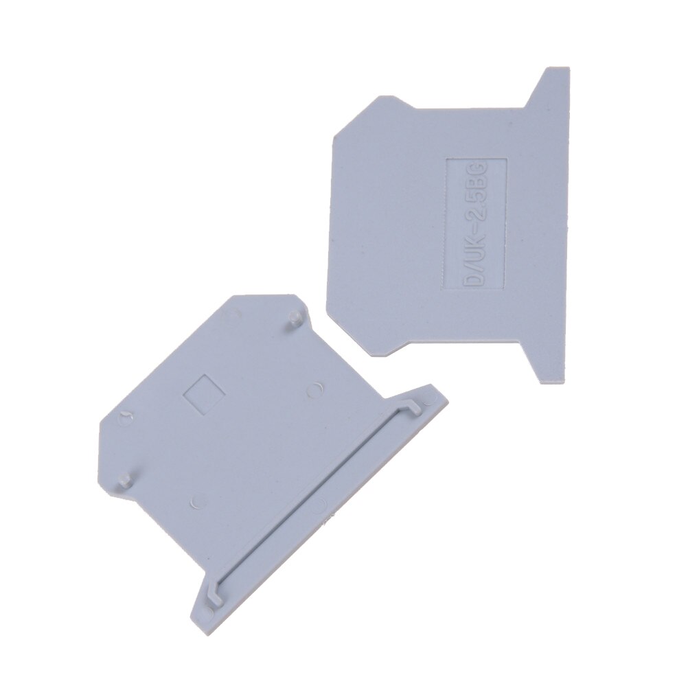10pcs/lot D-UK2.5 END PLATE Din Rail Uneiversal Screw Type Terminal Blocks End Cap