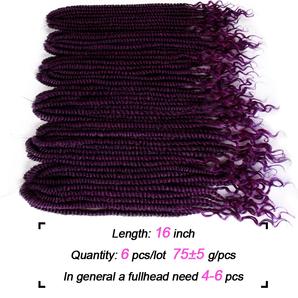 Pre Doorgelust Braid Gehaakte Vlechten Synthetische Haak Haarverlenging 16Inch Pre-Twisted Passie Twist Haar