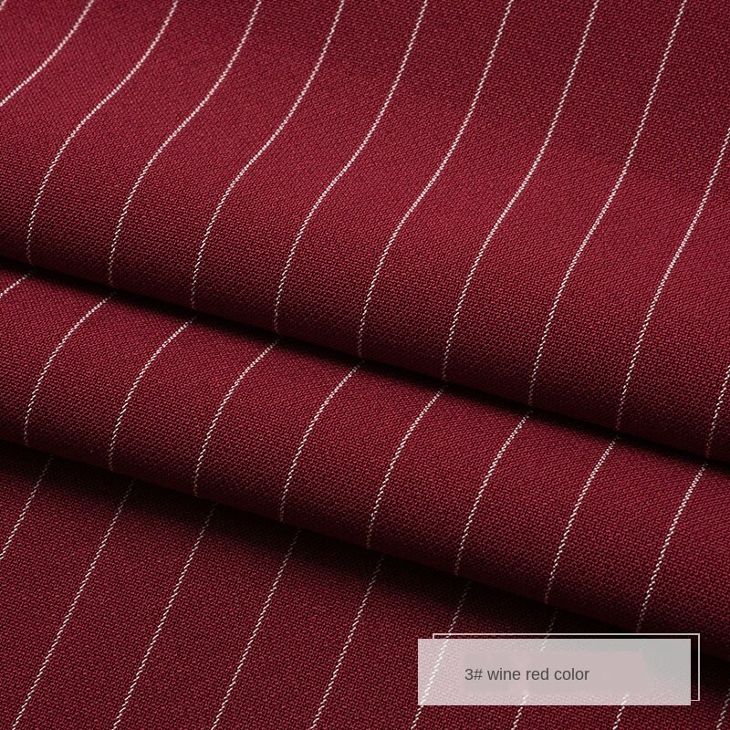 Bredde 59 " henge ned rynkebestandig nålestripet stoff polyester spandex materiale buksevest nyeste dressstoff: Nr. .3