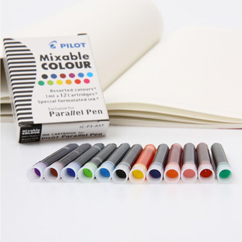 Pilot Parallel Calligraphy Pen Set with Bonus Ink Cartridge (IC-P3-AST) Writing Supplies Office & School Supplies