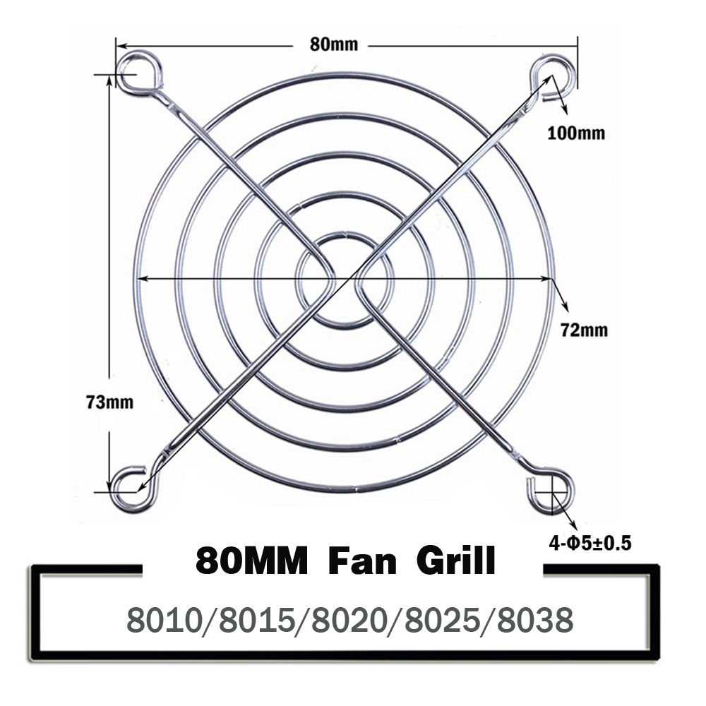Griglia per ventola di raffreddamento Reti in ferro metallico per ventola del computer 30mm 40mm 50mm 60mm 70mm 80mm 90mm 120mm 135mm 140mm 170mm 200mm Griglia per ventola: 1mm / WHITE