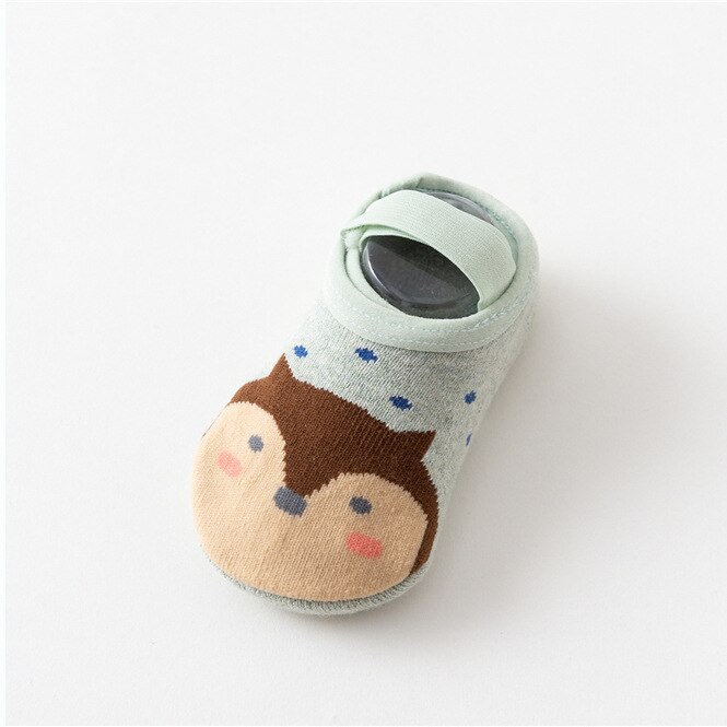 Autumn Cotton Children Floor Socks Baby Non-slip Bottom Baby Thin Socks Learn To Walk Socks Early Education Socks: Lanhuli / 3M