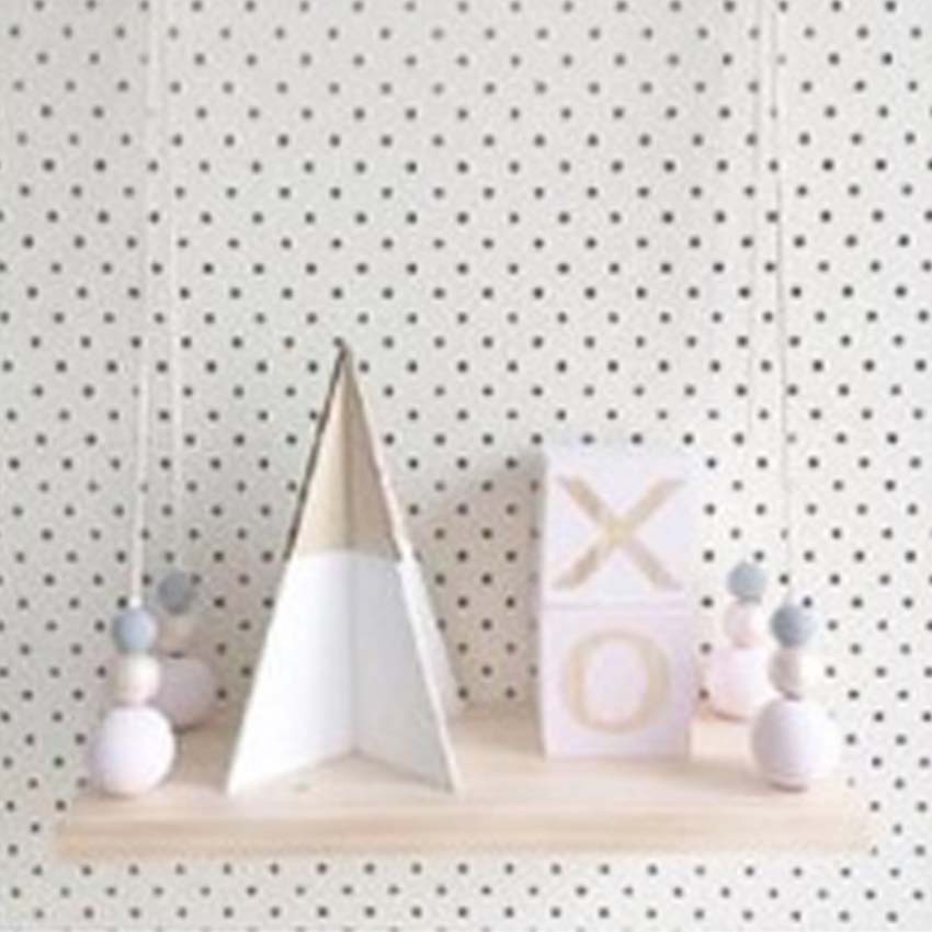 1 st nordisk stil barn inredning tofsar förvaringshylla hylla trä hängbräda ornament sovrum inredning med pärlor tofsar dekor