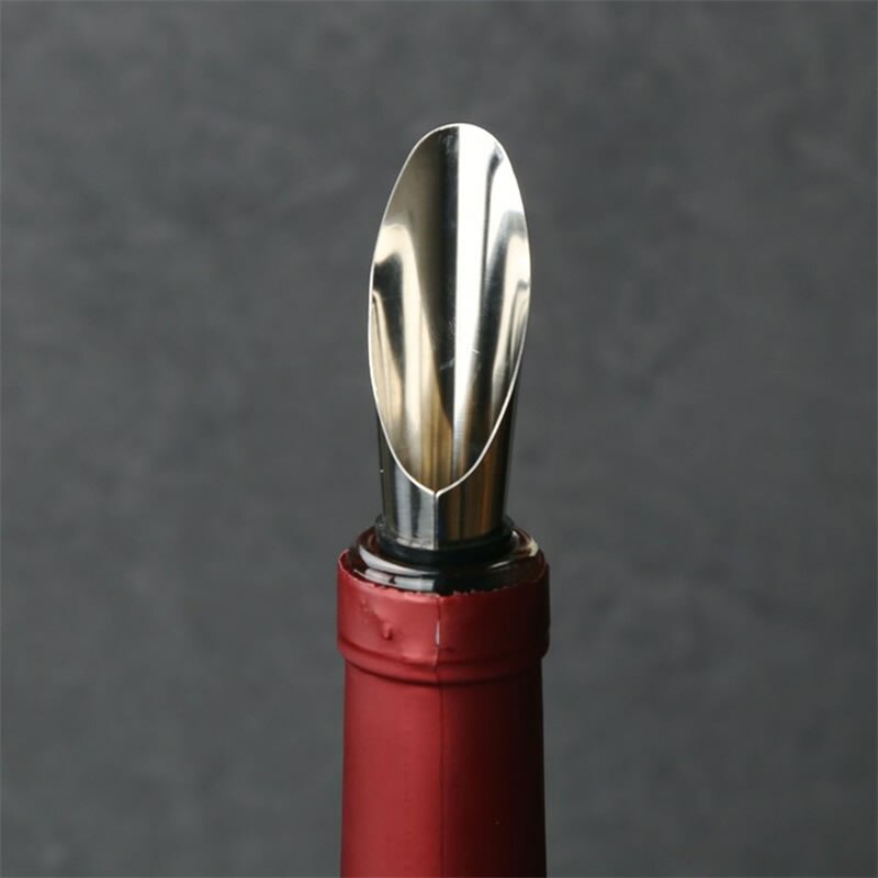 Roestvrij Staal Wijnfles Schenktuit Met Hout Stopper Fles Schenktuit Stopper Gemeten Drank Fles Pourers KTV Tool Bar