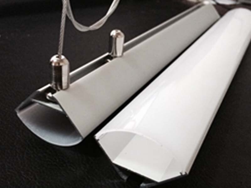 23x23mm Led Linear Hanging Strip Aluminum Profile Extruded Aluminium Channel With Hanging Rope V-Shape Aluminum Channel System