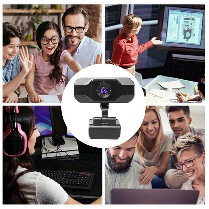 1080P Hd Webcam Mini Computer Pc Webcamera Draaibare Camera Voor Live-uitzending Video Conferentie Werk