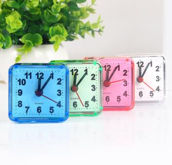 1PCs Cute Cartoon Mini Metal Alarm Clock Portable Electronic Adults Travel Home Bed Desk Clock Decor Alarm Clock: 1pc random