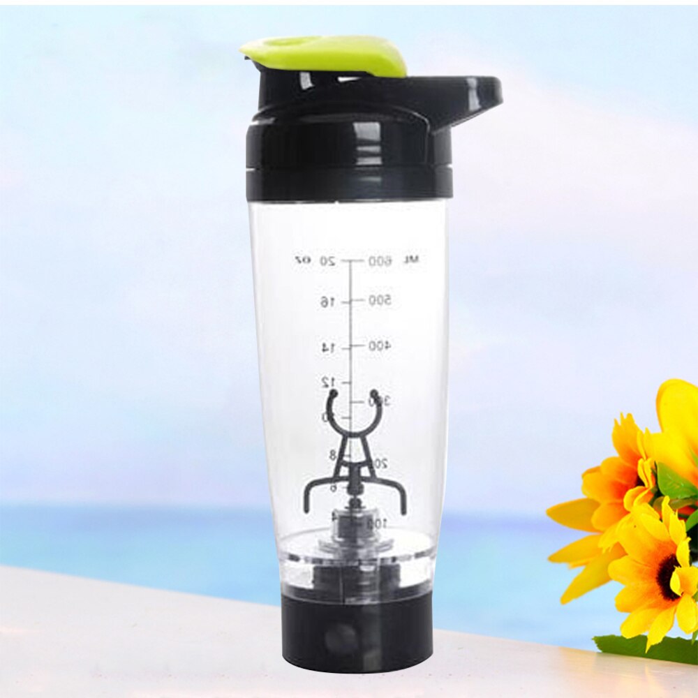 1 Pc Eiwit Shaker Fles Vortex Mixer Blender Tornado Shaker Battery Operated 600Ml Automatische Roeren Shaker: Green