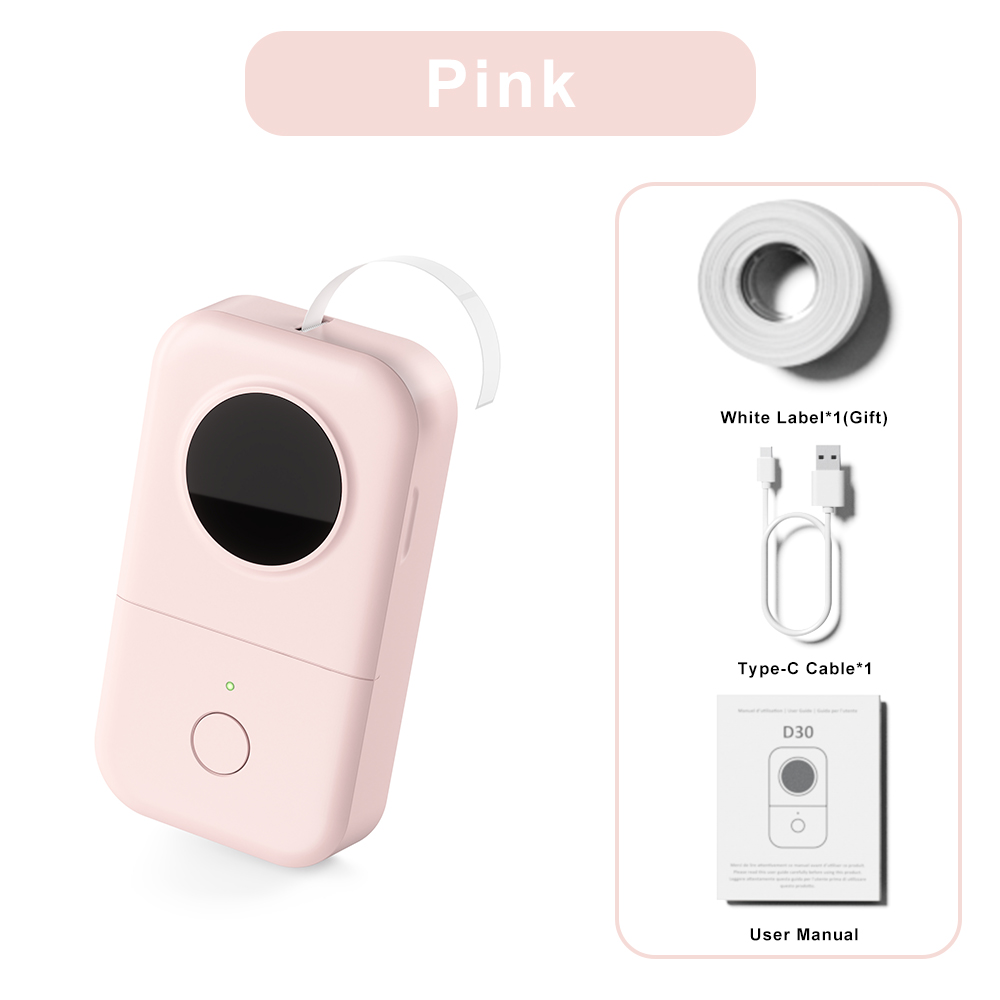 Phomemo D30 Label Printer Sticker Maker Machine Portable Bluetooth Label Maker Android iOS Mini Labeler for Office Home School