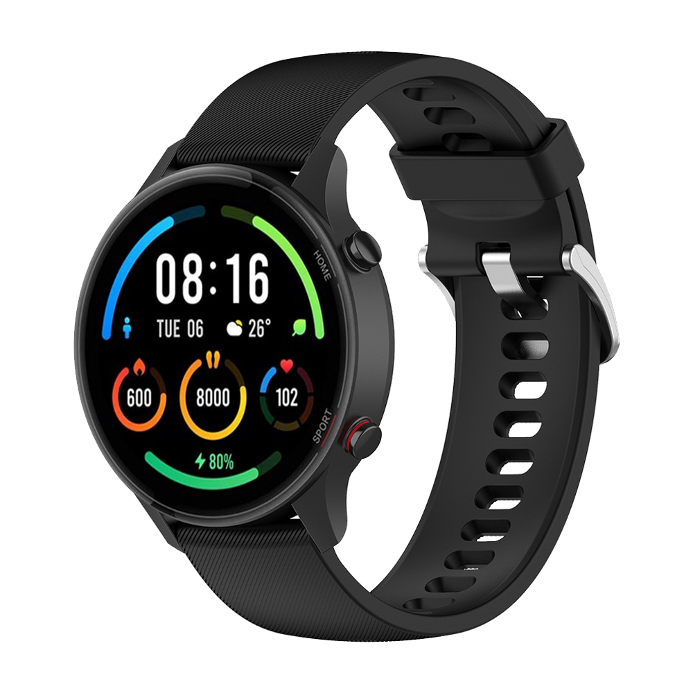 22mm blød silikone urrem til xiaomi mi watch color sportsurrem armbånd til xiaomi watch  s1 pro /s1 active /s2/ color 2: Blå hvid