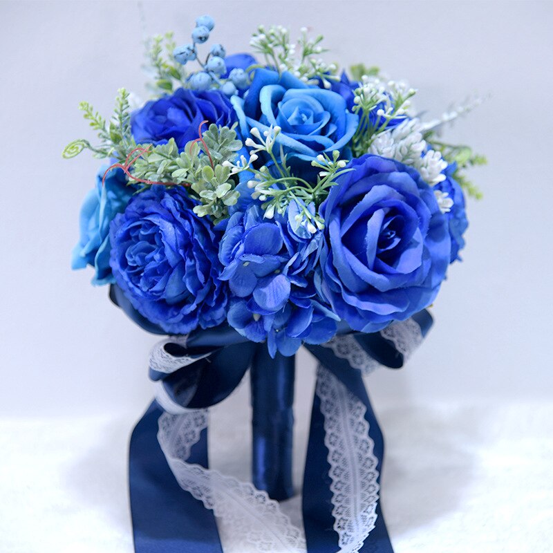 Zijde Rozen Bruidsboeket voor bruidsmeisjes Bruidsboeketten Wit Roze Kunstbloemen Mariage Levert Woondecoratie s163