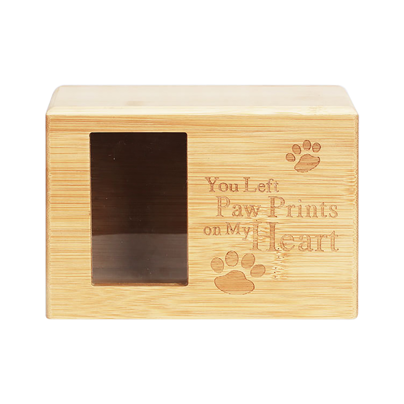 Keepsake Huisdier Urn Kleine As Grafsteen Case Fotolijst Hond Kat Opslag Gedenkteken Dier Bamboe Crematie Doos: A