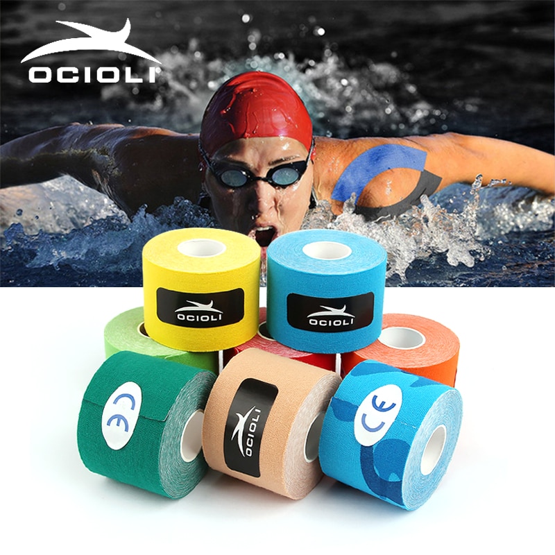 5cm * 5m Kinesiologie Tape Baumwolle Elastic Band Sport Band Rolle Pflege Knie Bandage Unterstützung Fitness kinesiologie Tape