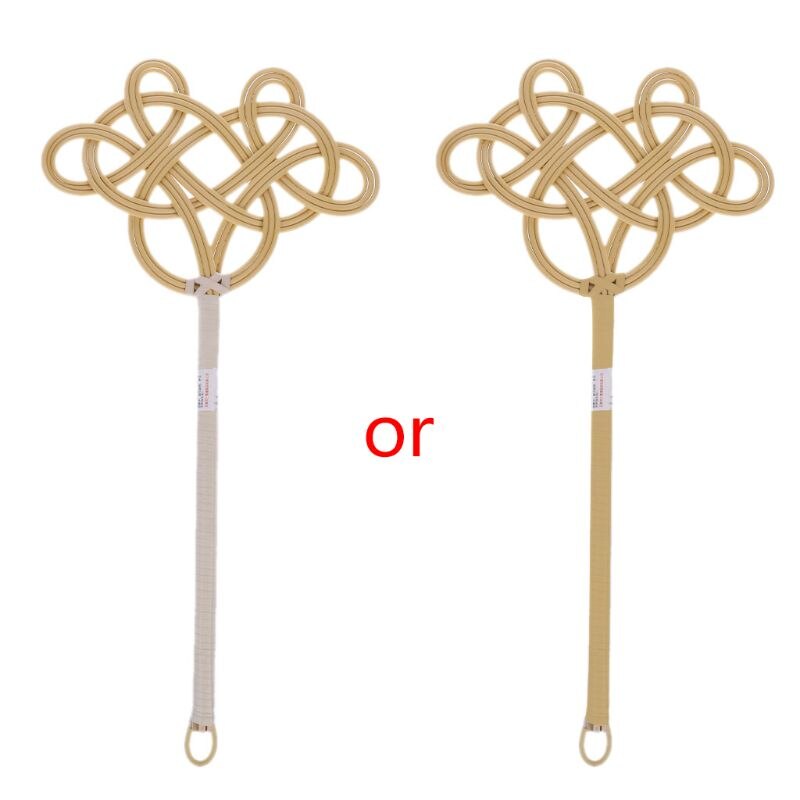 Traditional Racket Woven Imitation Rattan Clean Duster Carpet Rug Beater Durable Hand Made For Pet Owner