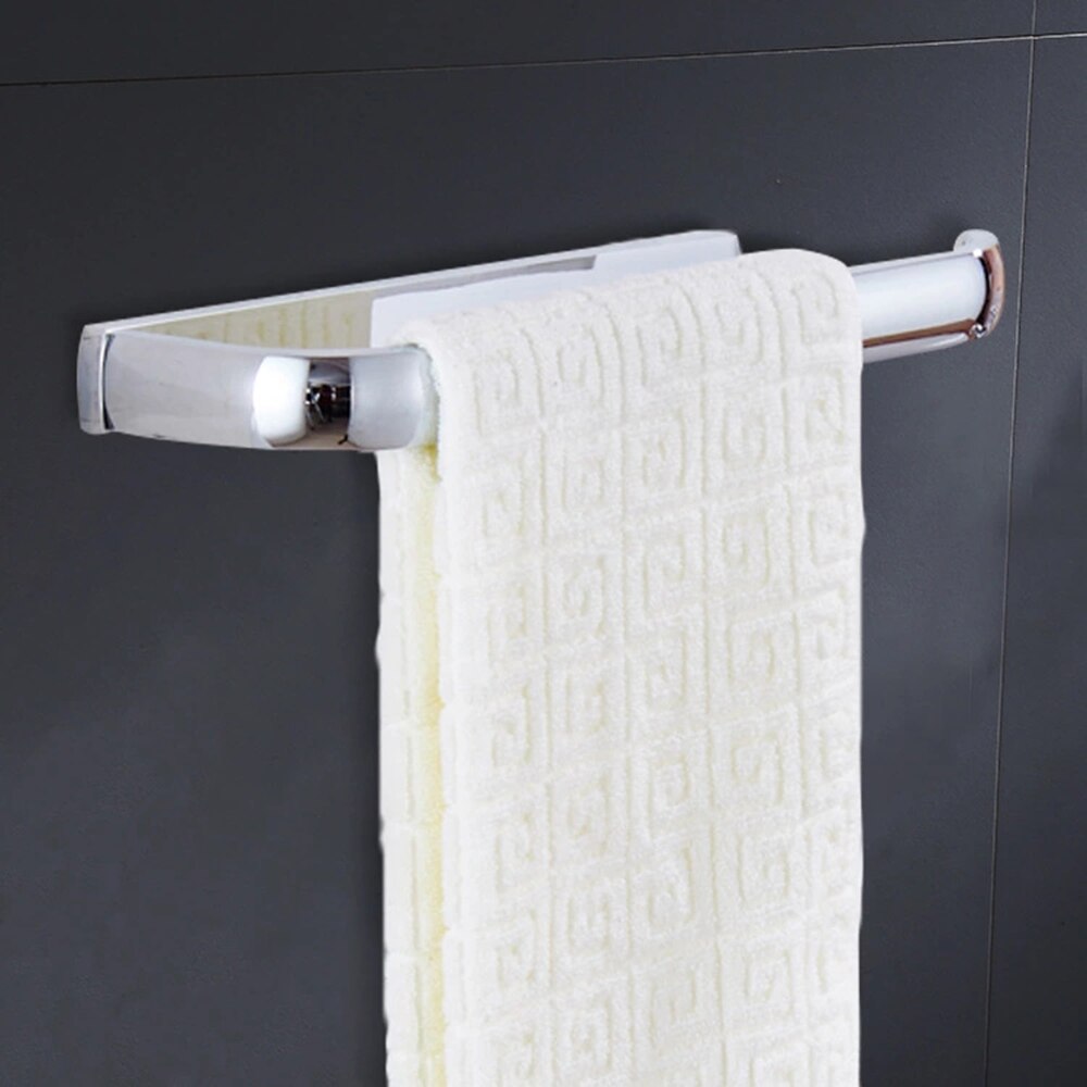 Towel Holder Copper Kitchen Bathroom Towel Holder For Towels Bar Rail Hanger Towel Rack: Silver