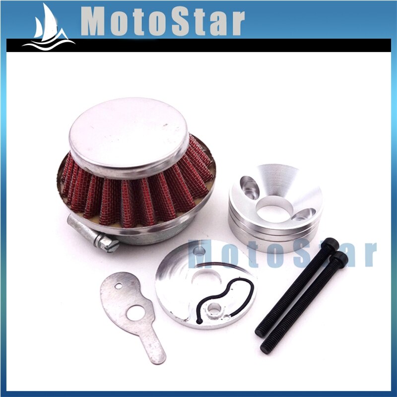 44mm Air Filter + Air Filter Adapter Stack For 2 Stroke 33cc 43cc 49cc Engine Big Foot Goped Blad Z Gas Scooter