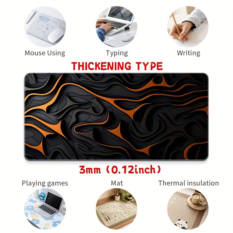 E-Sports Gaming Mouse Pad 900x400MM Rubber Base Non-Slip Sutured Edges Large Keyboard Mat Home and Office Desk pad accessories