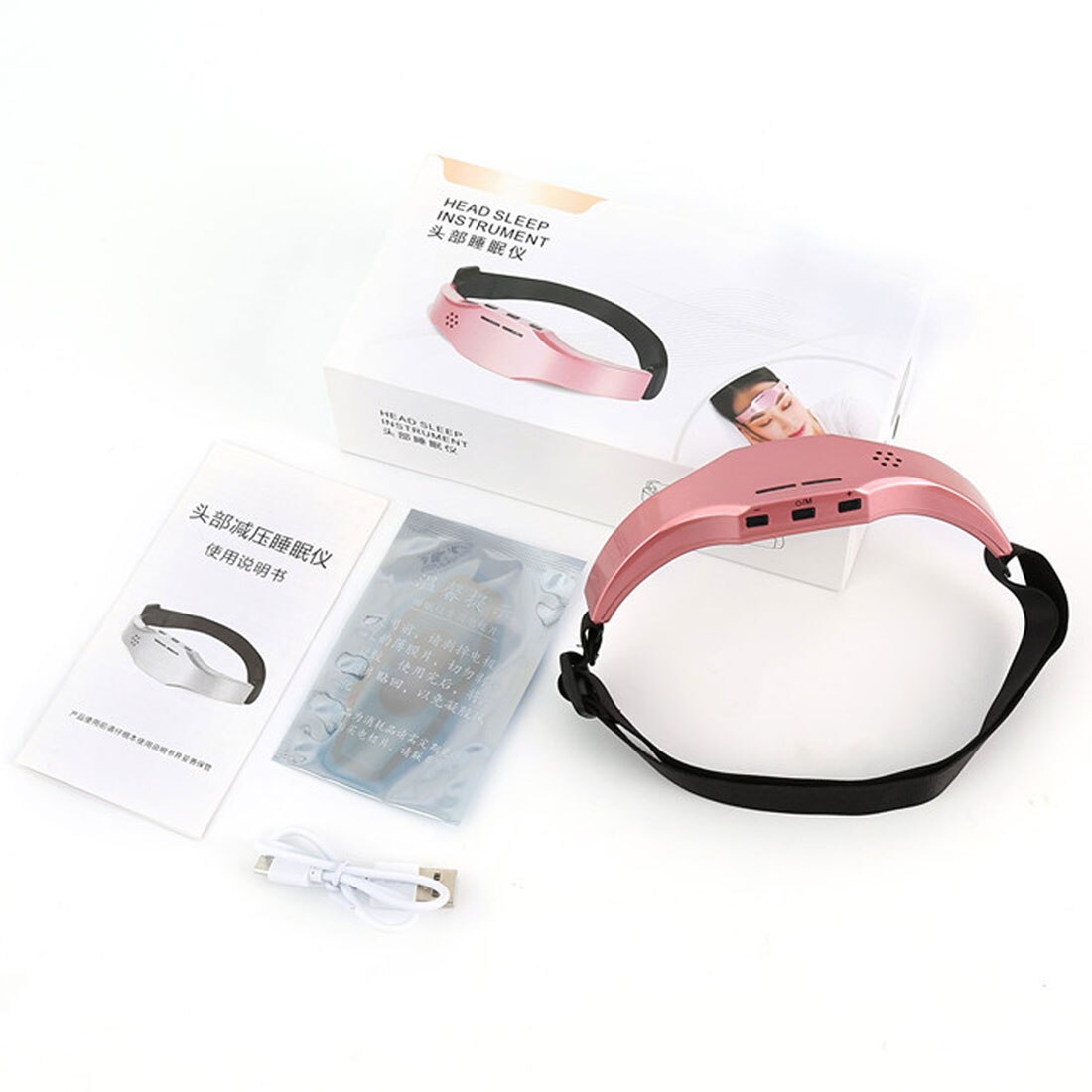 Elektrische Head Massager Slaap Monitor Migraine Relief Massager Therapie Release Stress Slaap Therapie Oplaadbare Apparaat