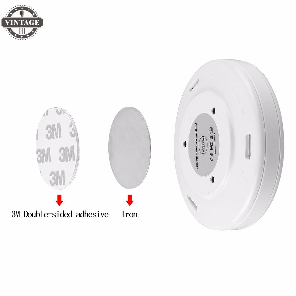 Motion Sensor Led Night Light Aaa Batterij Aangedreven Magnetische Infrarood Ir Auto On/Off Nachtkastje Hal Wc Nood Muur lamp