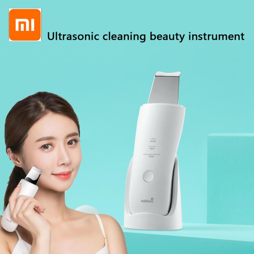 Xiaomi Wellskins Ultrasone Facial Skin Scrubber Diepe Gezicht Cleaning Meeëter Verwijderen Oplaadbare Reiniging Schoonheid Instrument