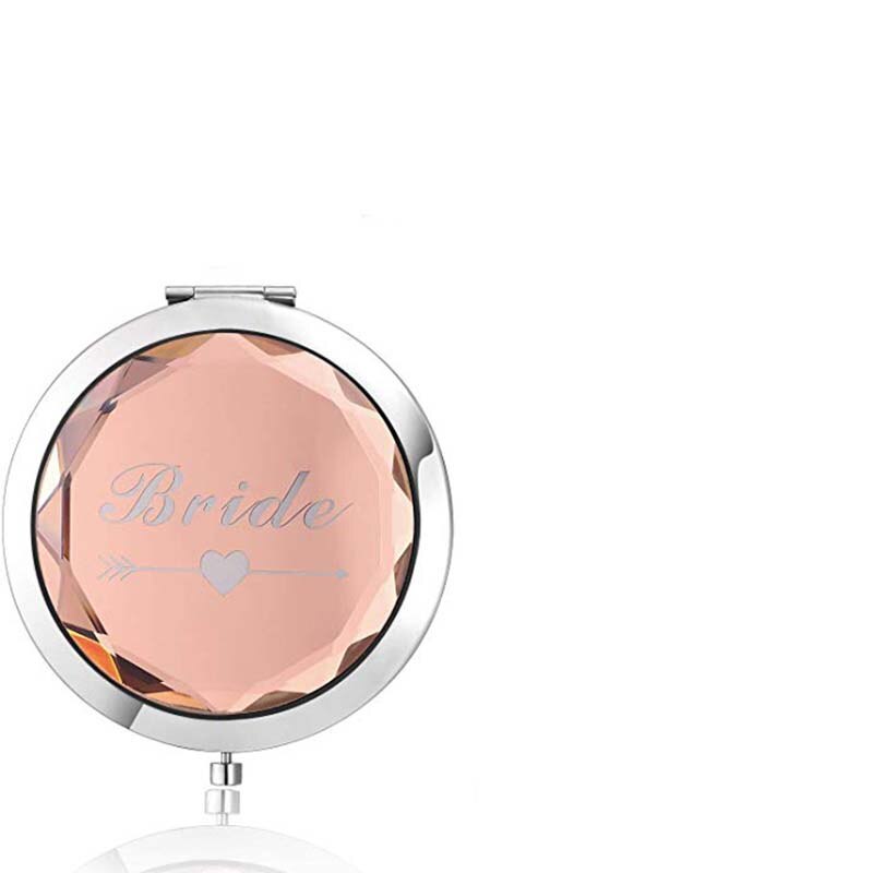 Bolsa de espejo para maquillaje, pulsera de amor para novia para ser despedida de soltera, de despedida de soltera, decoración de boda, de propuesta para dama de honor: bride Mirror