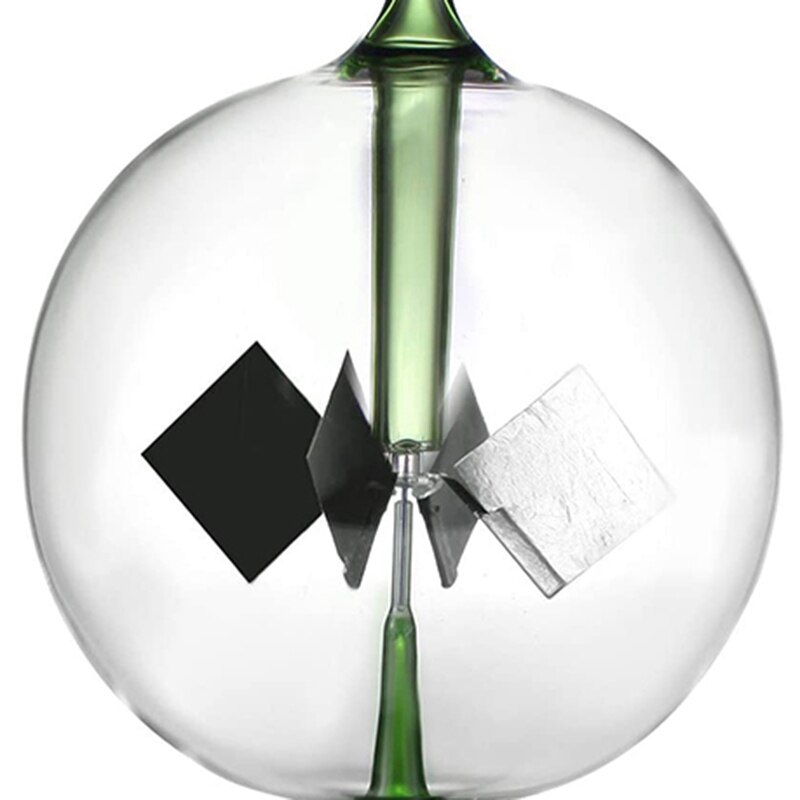 Green Solar Power Radiometer Crookes Solar Energy Spinning Vanes Windmill Home Desk Decoration