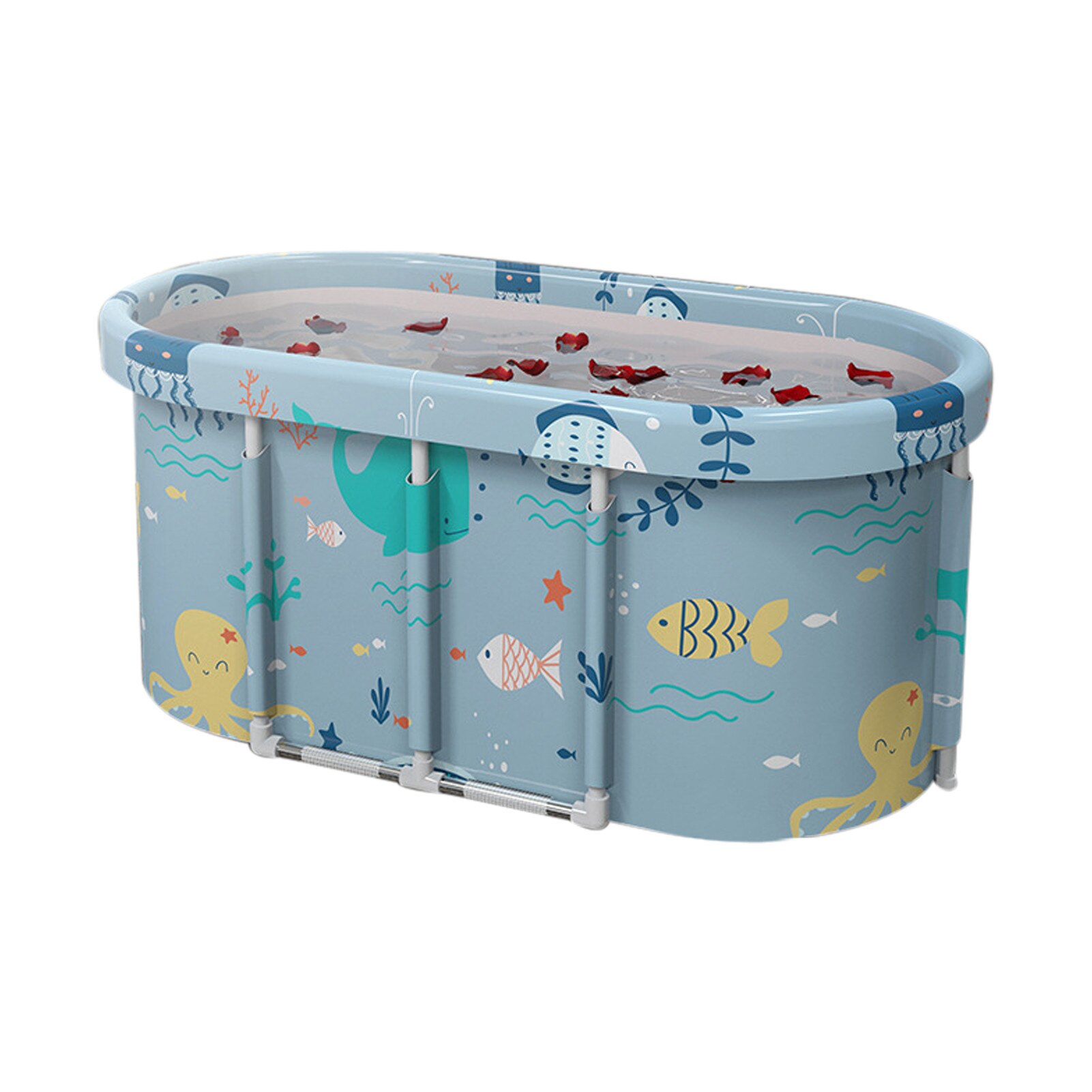 115 X60 X 51cm Foldable Bathtub Adult Bath Tub Universal Pool Spa Bathtub Fold No Need To Disassemble Full Body Large Bathtub