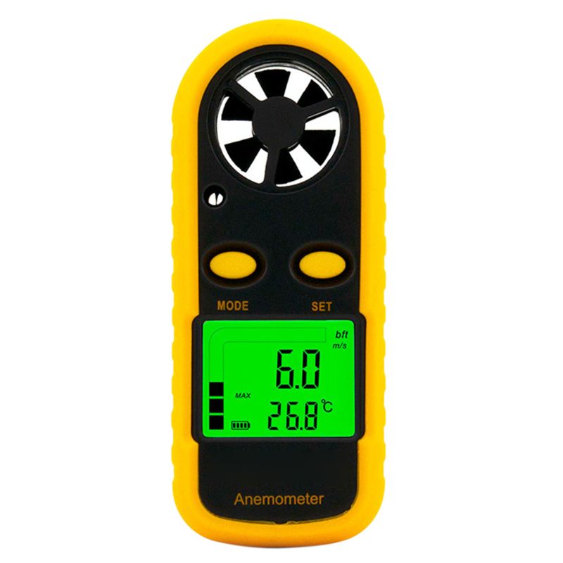 Digitale Anemometer 0-30 M/s Wind Speed Meter Temperatuur Tester Anemometro Gauge R9JF