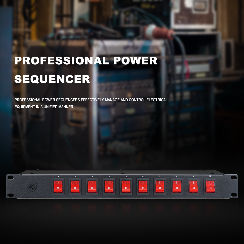 10 Channel High Power Equipment Power Supply Controller Independent Air Switch Power Sequencer