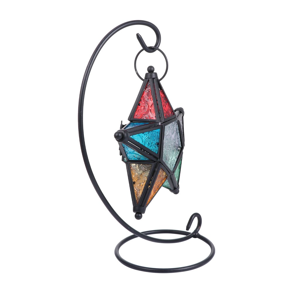 1pc marokkaanse ijzeren kandelaars ornamenten stervormige kaarsenhouder bureaudecoratie: Default Title