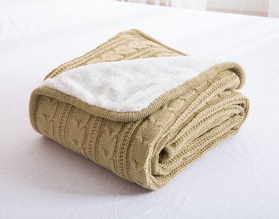 chaude 100% coton mouton velours couvertures hiver chaleur tricoté laine couverture canapé/lit couverture couette tricoté couverture: 08