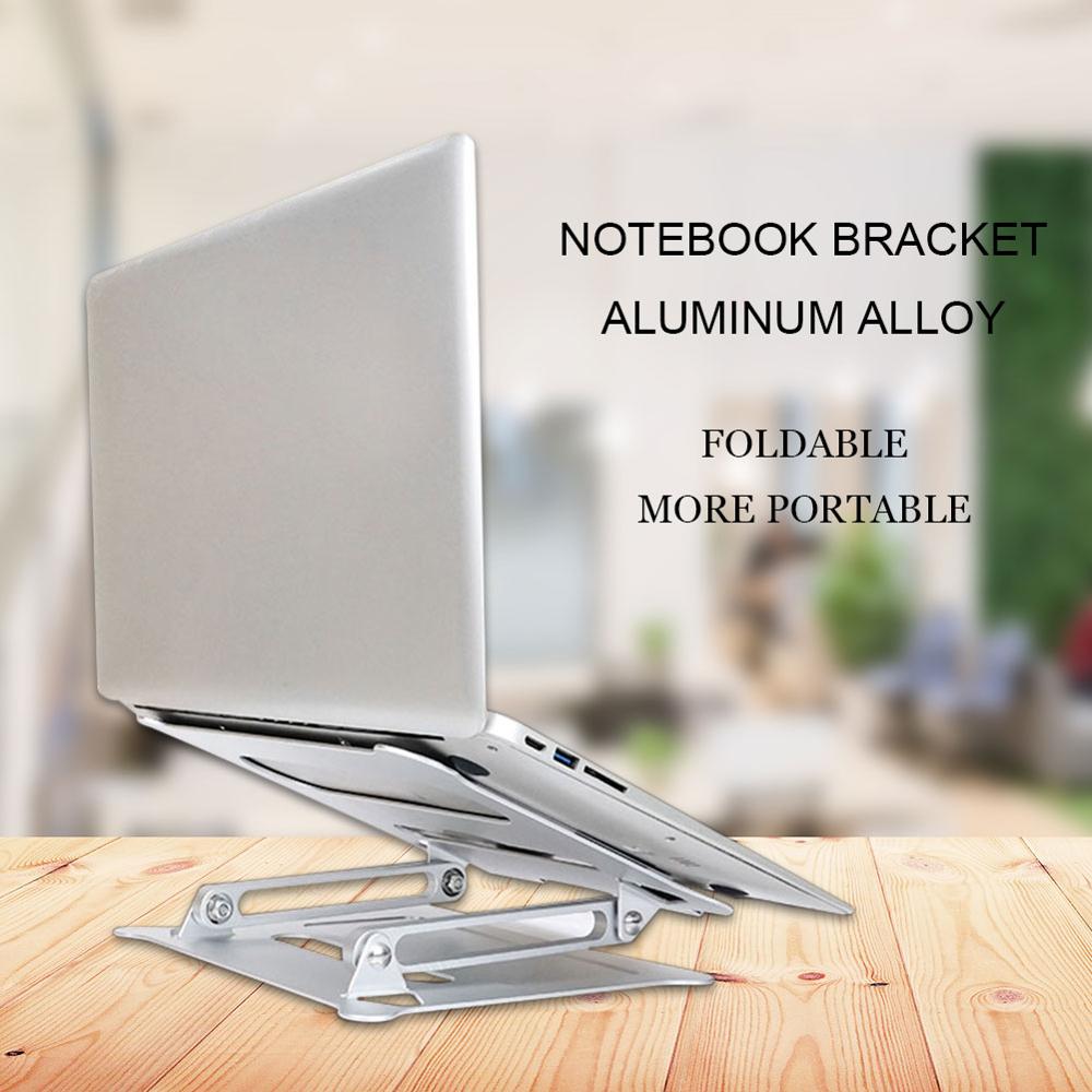 Laptop Stand Ventilated Universal Lightweight Computer Desktop Holder Aluminum Alloy Cooling Adjustable Height Portable Foldable