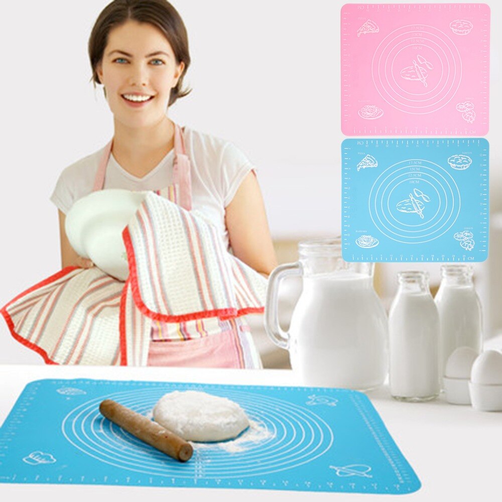 Mode Siliconen Cake Deeg Gebak Fondant Rolling Cutting Mat Bakken Pad Baker Tool