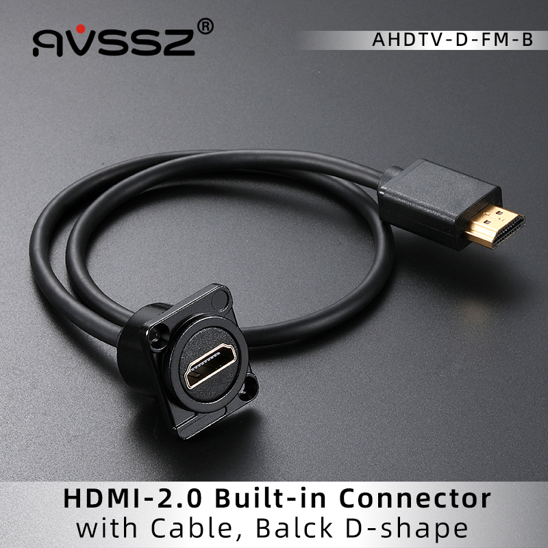 0.5-2m metall hdmi 2.0 data forlengelseskabelkontakt hunn-til-hann innfelt adapterkontaktledninger, til bil, lastebil, motorsykkelindustri: Blå / <= 0.5m